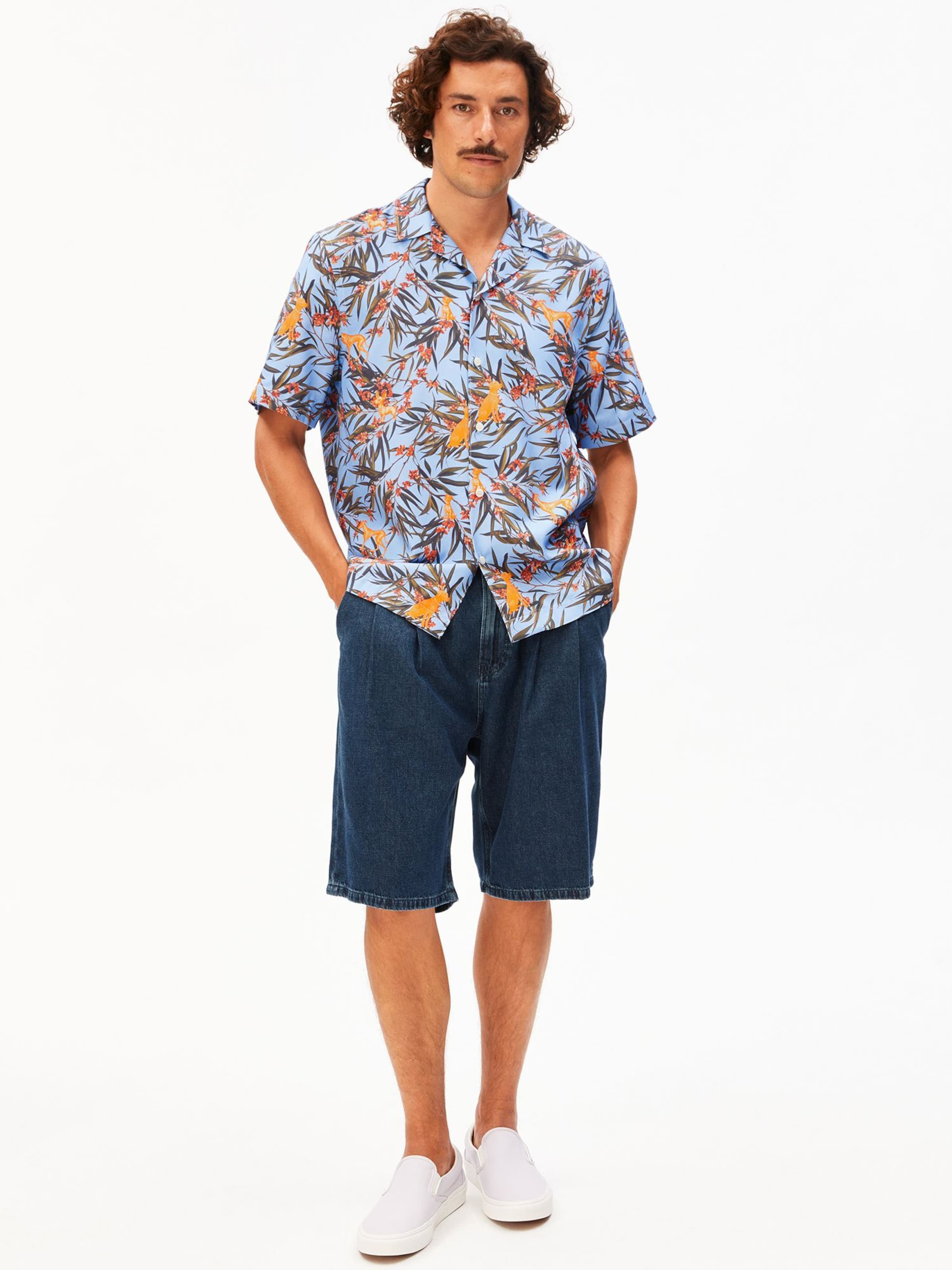 ARMEDANGELS Comfort fit Overhemd in Blauw