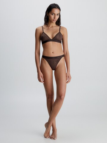 Calvin Klein Underwear Triangle Bra 'Intrinsic' in Brown