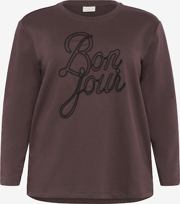 KAFFE CURVE Sweatshirt 'Berla' in Bruin: voorkant