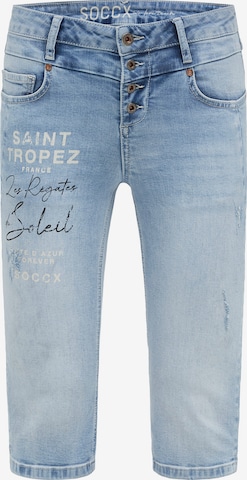Soccx Regular Capri Jeans LY:IA Regular Fit in Blau: Vorderseite