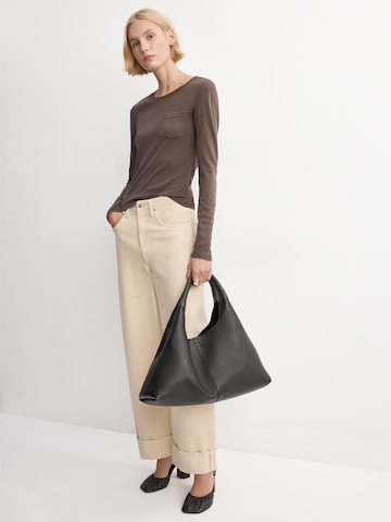 MANGO Тениска 'LAVI' в кафяво: отпред