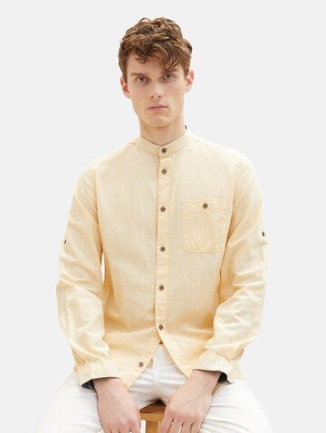 TOM TAILOR Regular fit Button Up Shirt in Yellow