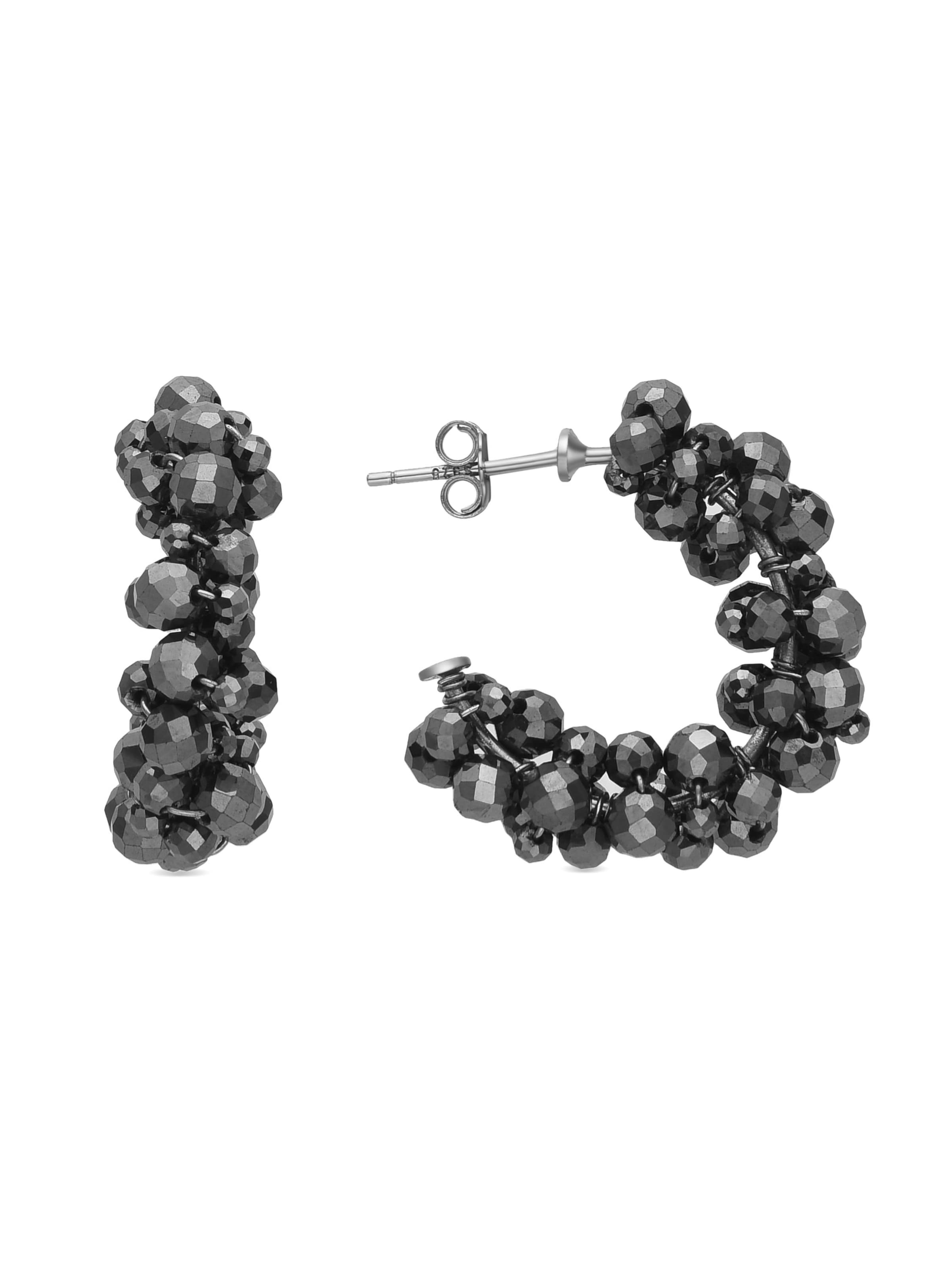 Luxenter - Pendientes 'Silka' en gris: frente