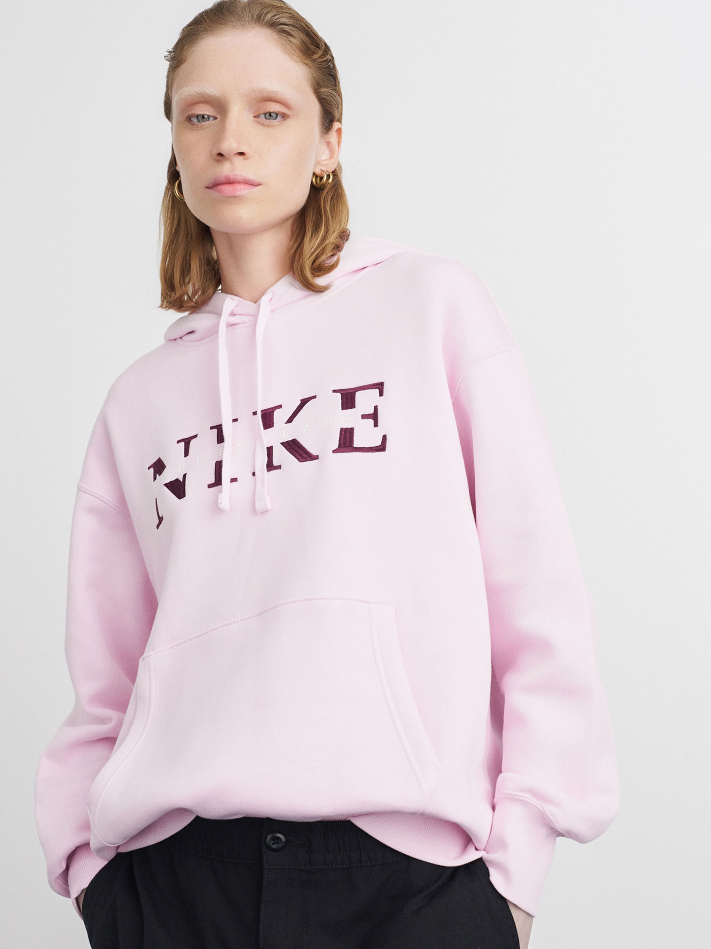 pink nike sweatshirt women's