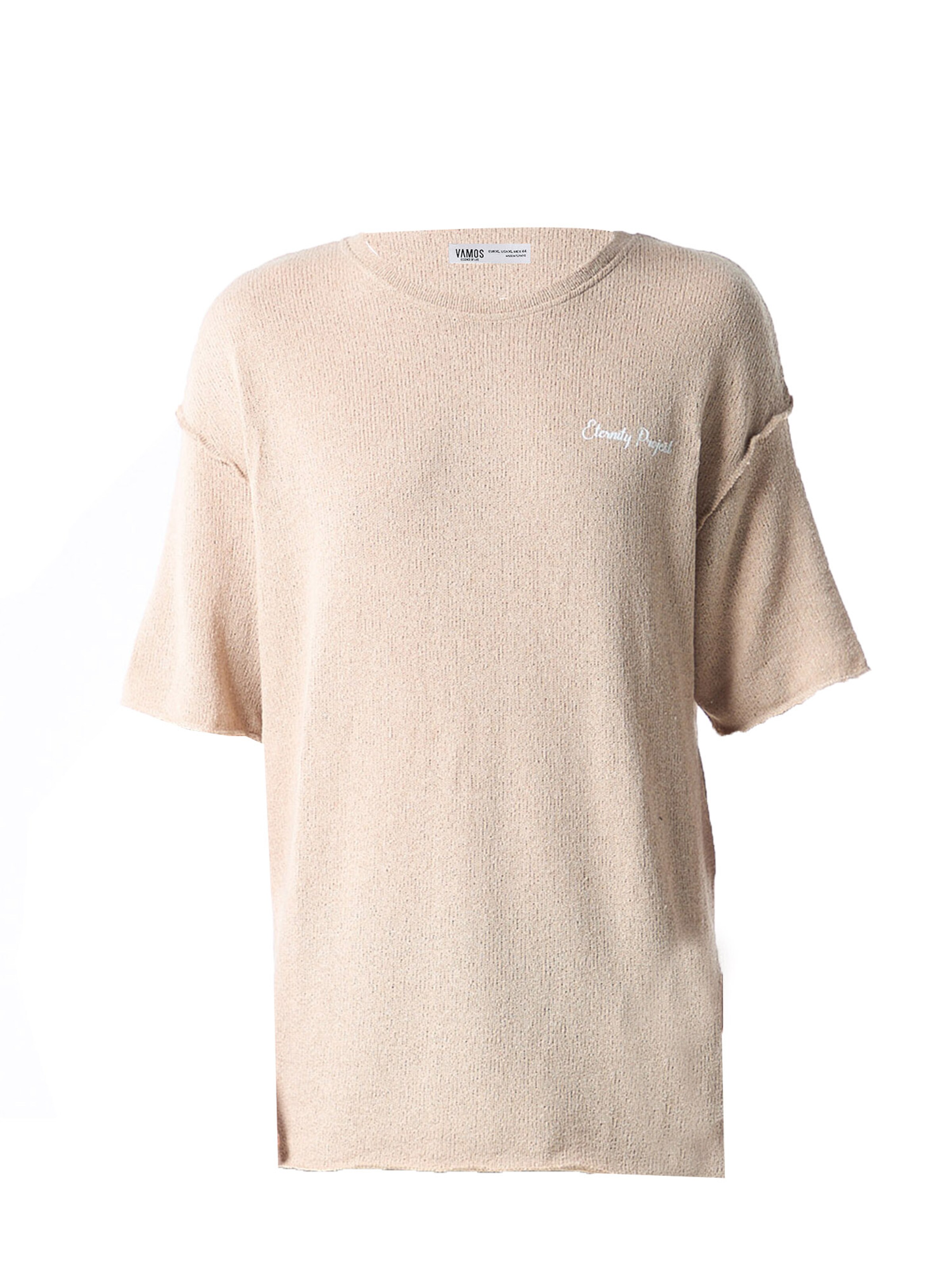 T-Shirt VAMOS CLO en beige : devant