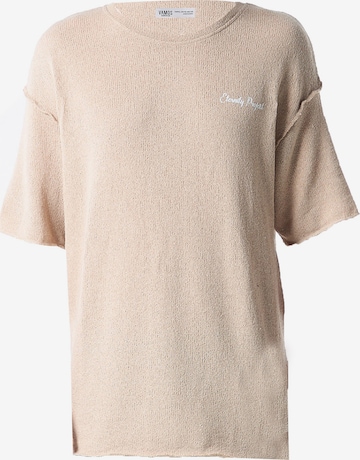 Tricou de la VAMOS CLO pe bej: față
