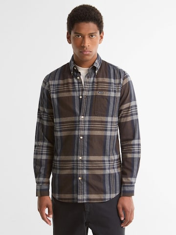 Barbour Regular fit Button Up Shirt 'Fortrose' in Brown