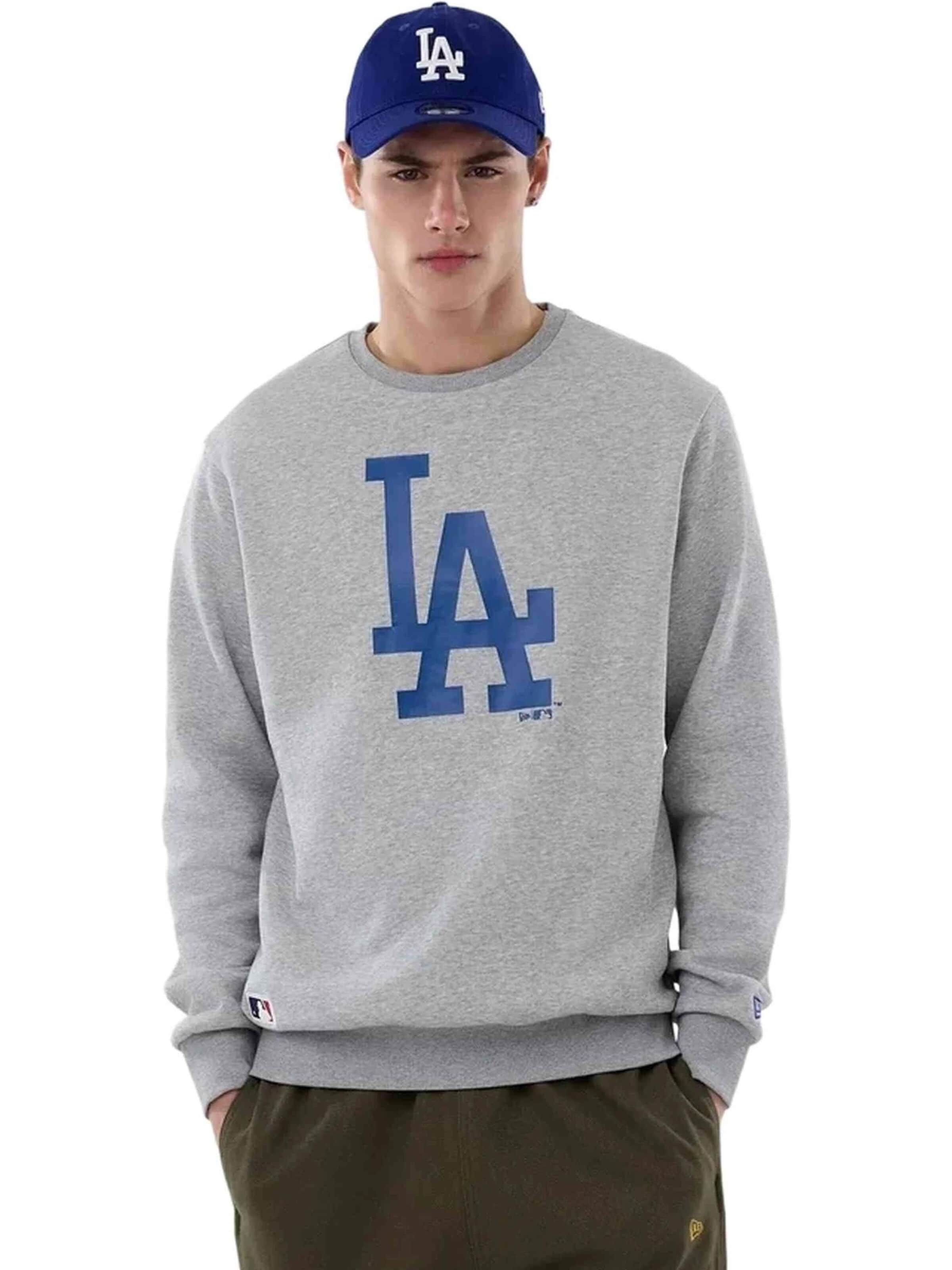 NEW ERA regular Sportsbukser 'Sudadera new era gris dodgers mlb regular crew neck losdod 6' i grå: forside
