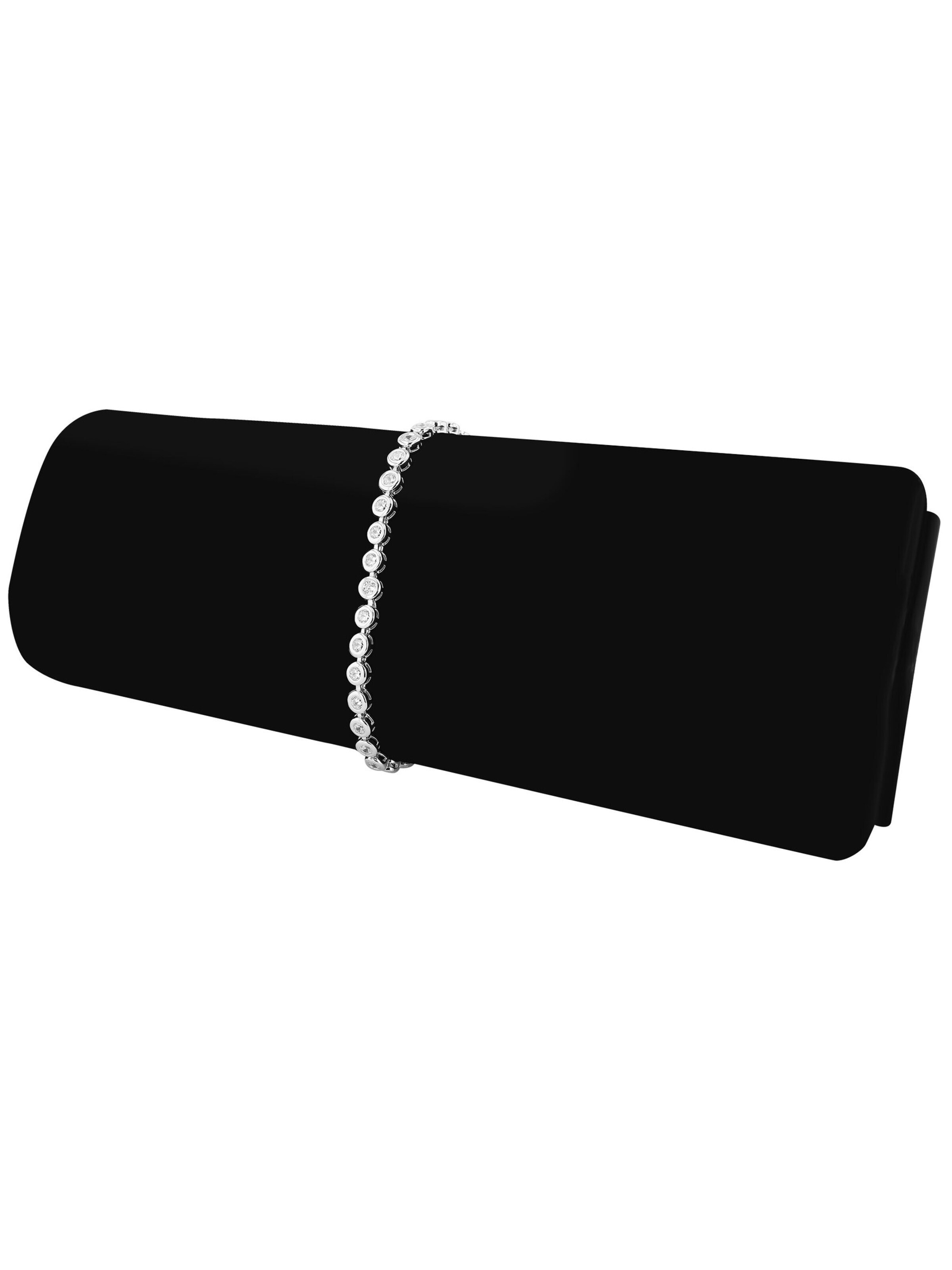 Akzent Bracelet '"Polina" aus 925 Sterlingsilber, rhodiniert, langlebig' in Silver: front