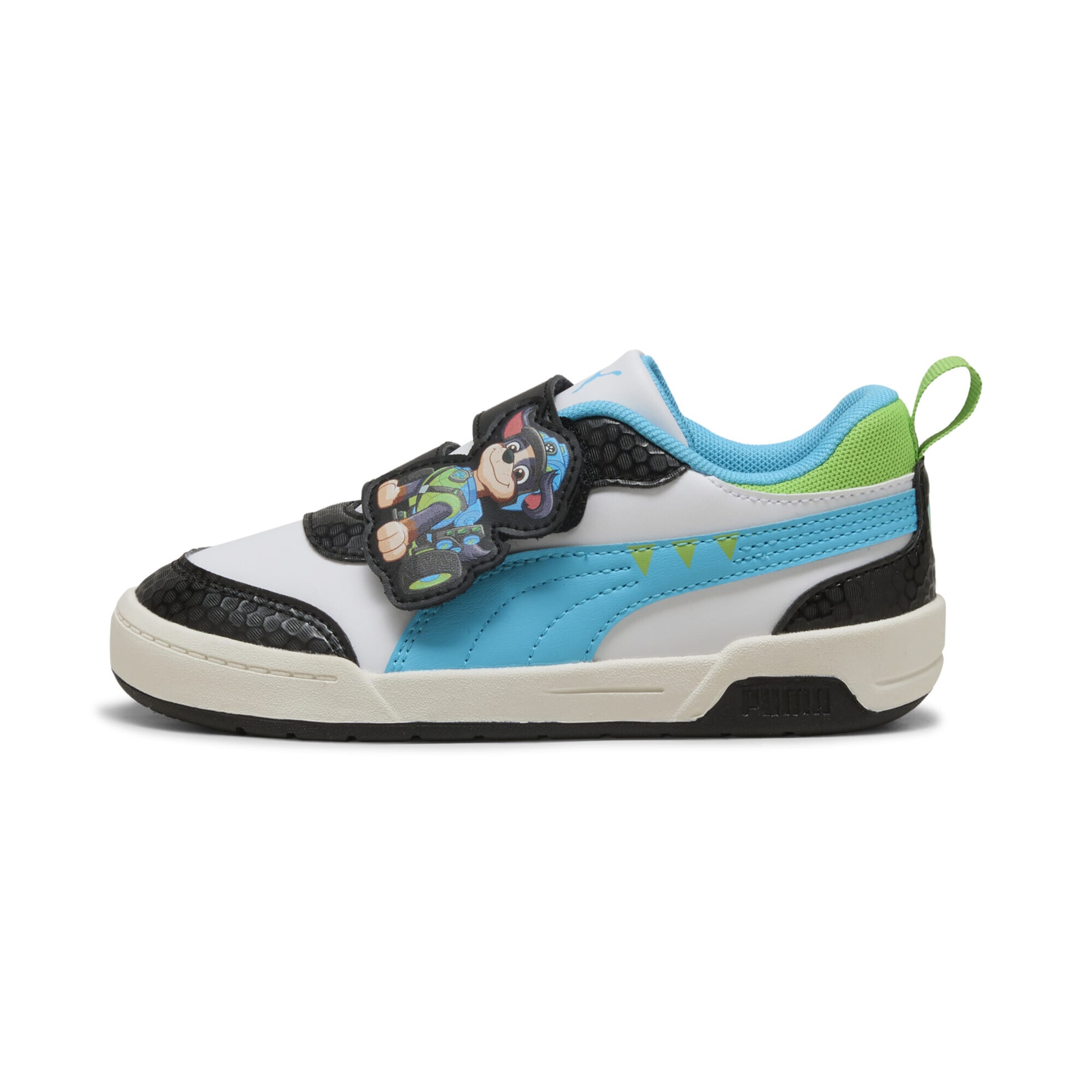 PUMA Sneaker 'Puma x Paw Patrol Multiflex 2' in 27,5 in azur / grün / schwarz / weiß, Produktansicht