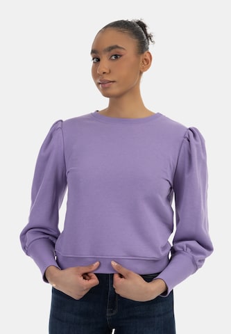 Sweat-shirt MYMO en violet : devant