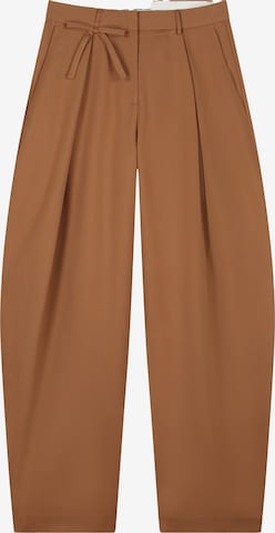 Barrel Pantalon à pince Fabienne Chapot en marron : devant