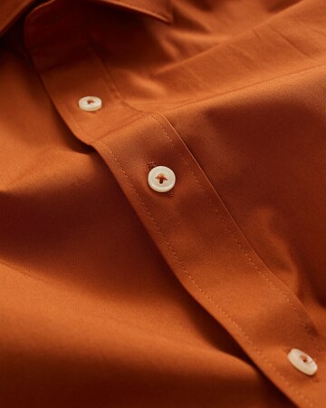 WE Fashion Slim fit Button Up Shirt in Orange