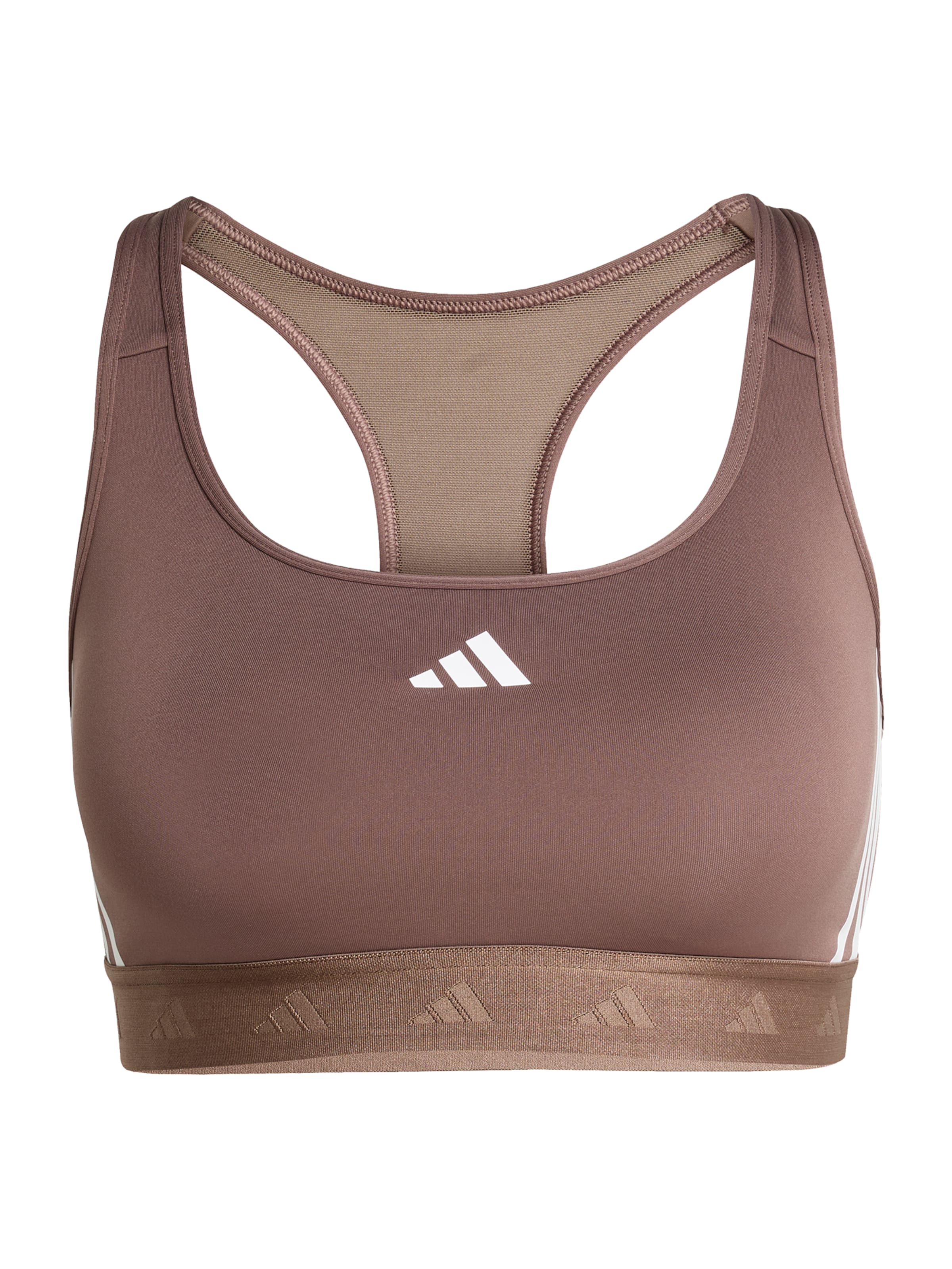 ADIDAS PERFORMANCE Sports bra 'PWR MS HYGLM' in Brown: front