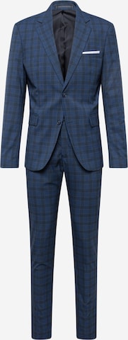 Lindbergh Regular Suit 'Checked' in Blue: front