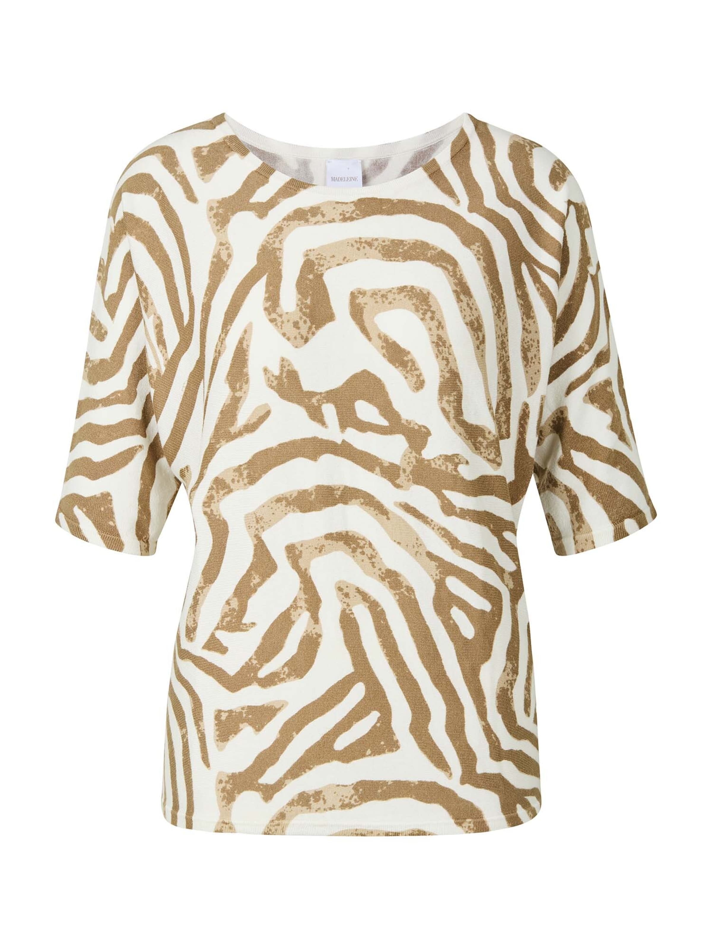 MADELEINE Trui in de kleur Goudgeel / Wolwit, Productweergave