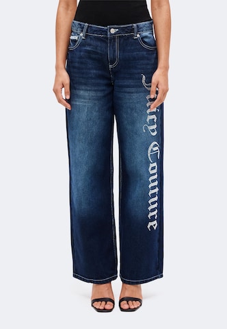 Juicy Couture Wide Leg Jeans in Blau: Vorderseite