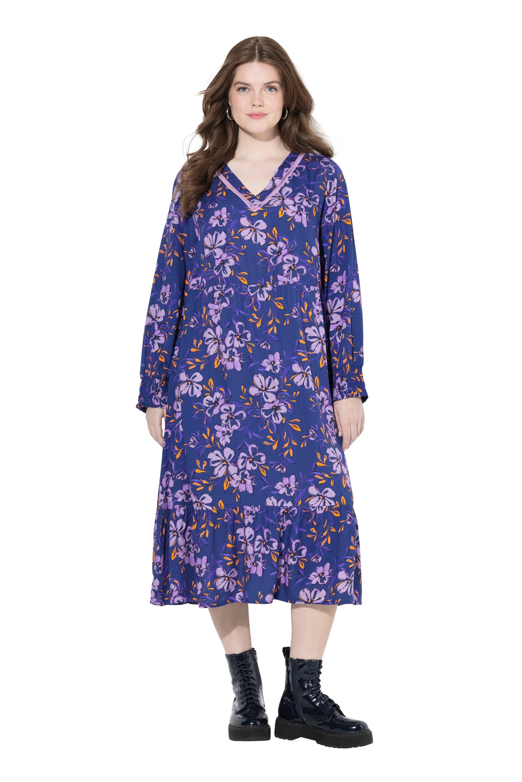 Ulla Popken Dress in Purple: front