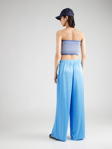 VILA Wide leg Broek 'CLAIR' in Blauw