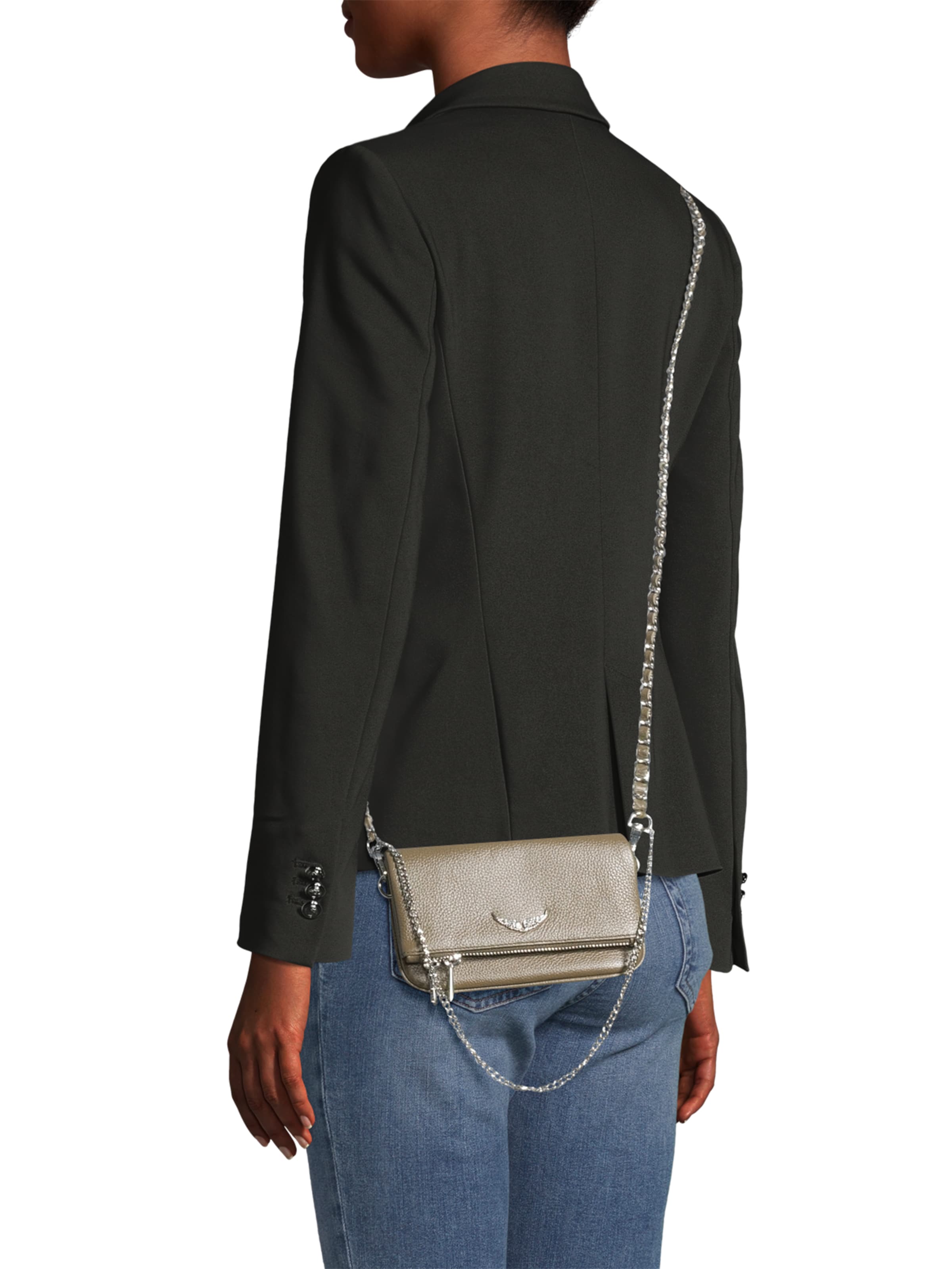 žalia Zadig & Voltaire Rankinė ant peties 'ROCK'