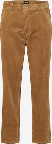 Brixton Regular Chino Pants 'CHOICE' in Brown: front