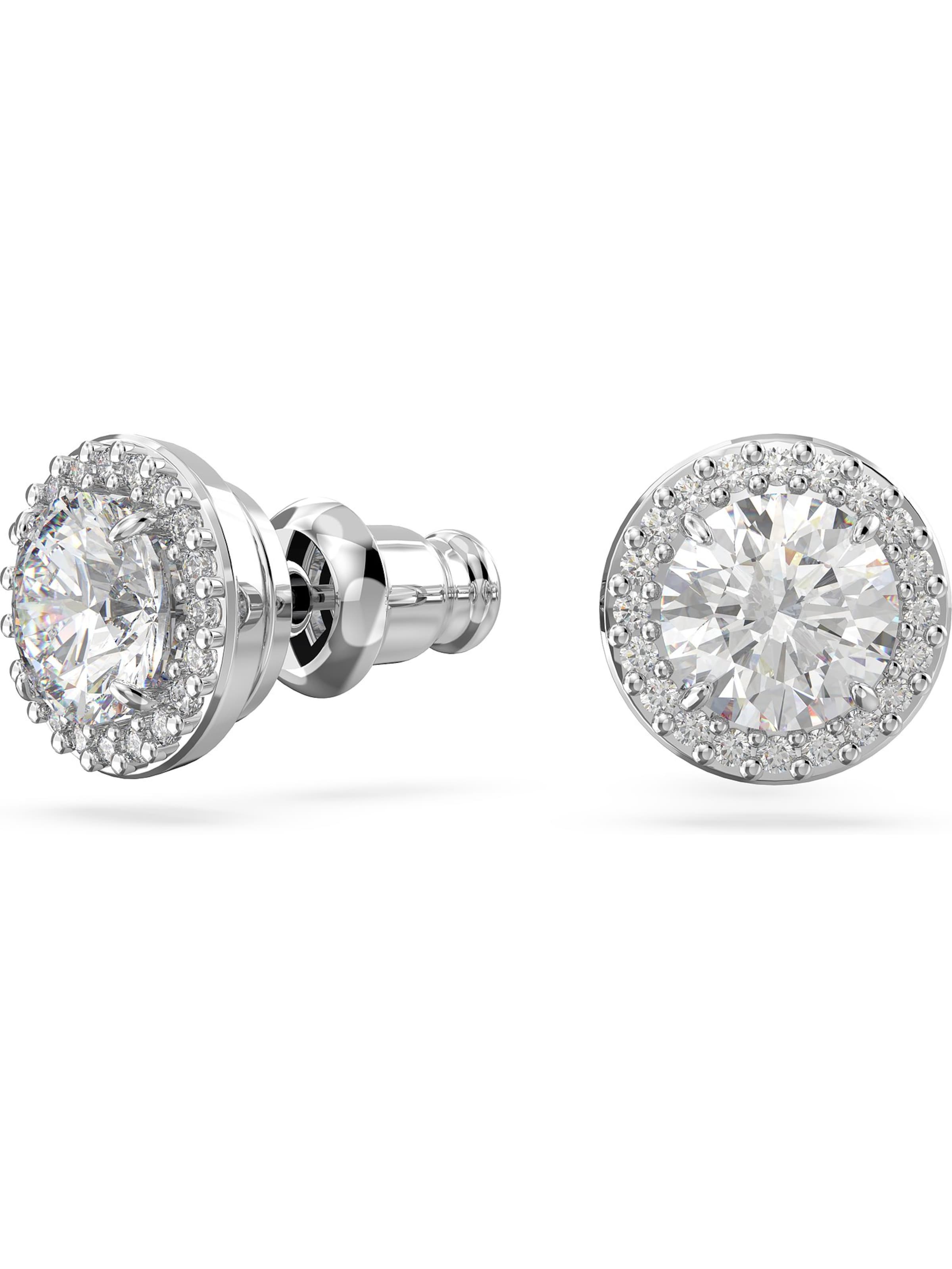 Swarovski Náušnice 'Una' - Strieborná