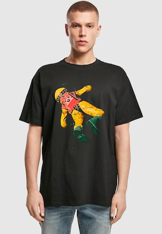 Merchcode T-Shirt 'A Space Odyssey Astronaut' in Schwarz: Vorderseite