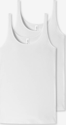 Maglietta intima '95/5' di SCHIESSER in bianco: frontale