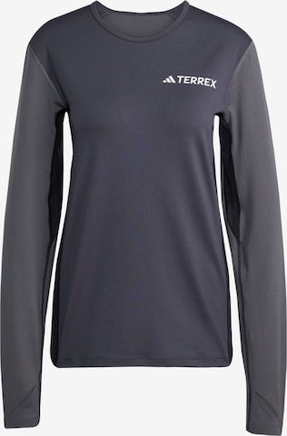 ADIDAS TERREX - Camiseta funcional 'Multi Synthetic Base Layer Long' en gris: frente