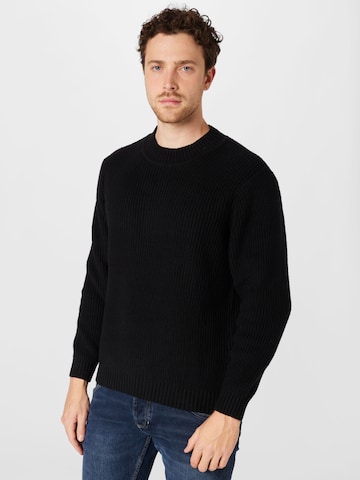 ABOUT YOU Sweater 'Aiden' in Black: front