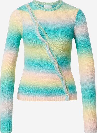 LeGer by Lena Gercke Knit Cardigan 'Elisha' in Turquoise / Light yellow / Light green / Apricot / Pastel pink, Item view