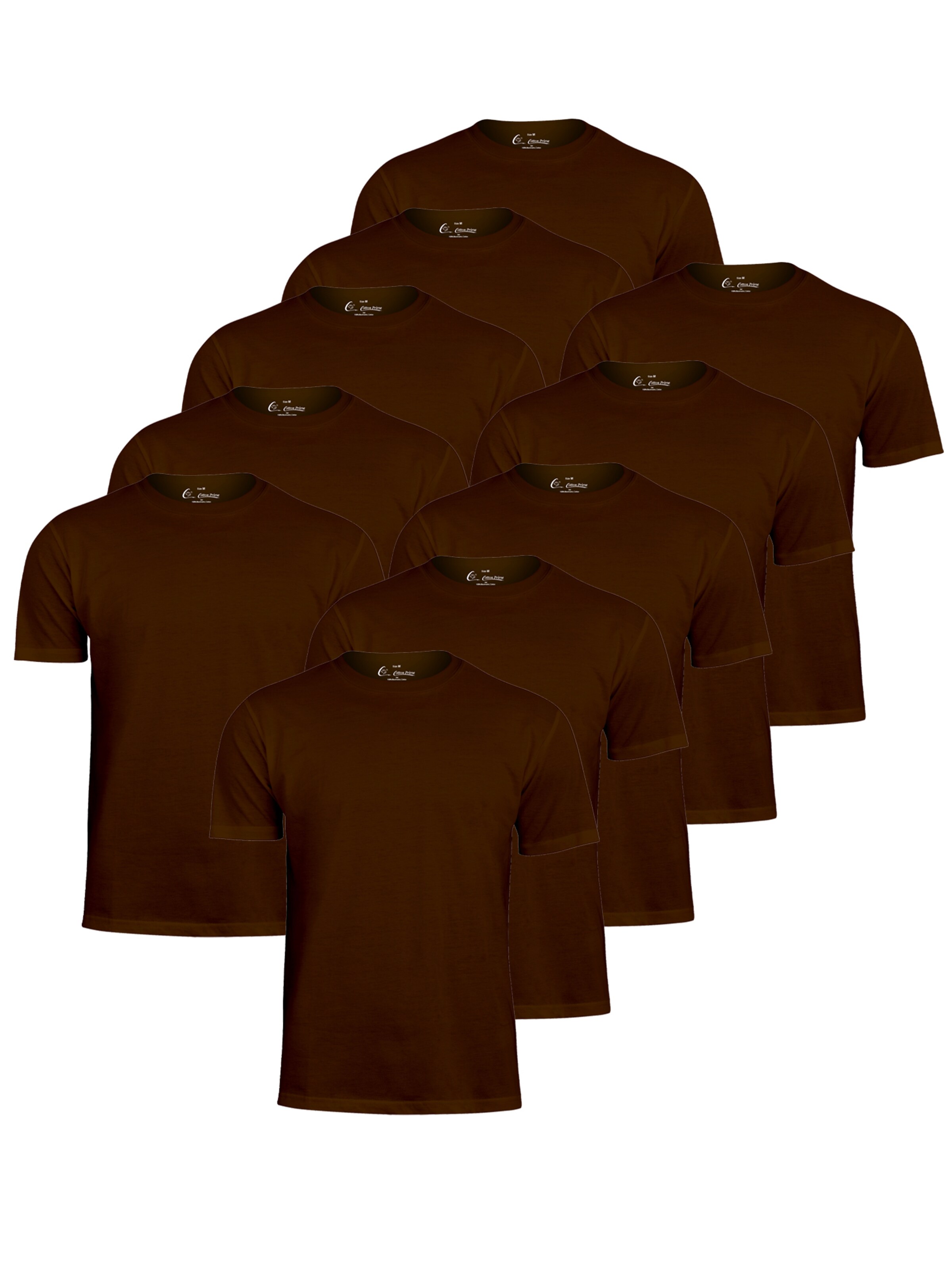 Maglietta di Cotton Prime in marrone: frontale