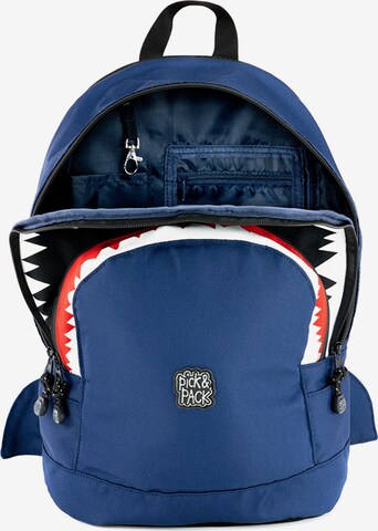 Pick & Pack Backpack 'Shark Shape' in Blue