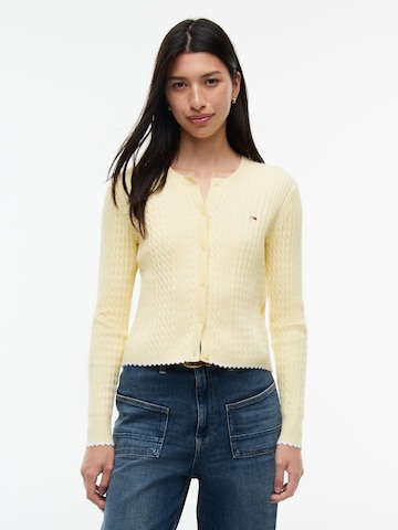 Tommy Jeans Kardigán - sárga: elől
