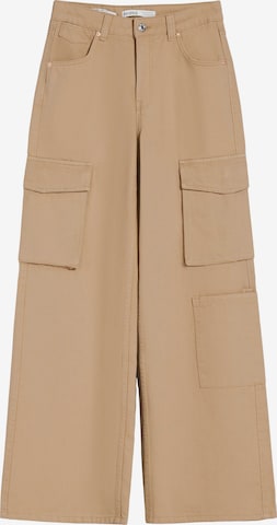 Loosefit Pantaloni cargo di Bershka in beige: frontale