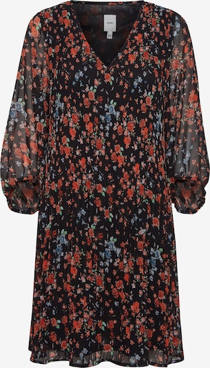 ICHI Sommerkleid in blau / grün / orange / schwarz, Produktansicht