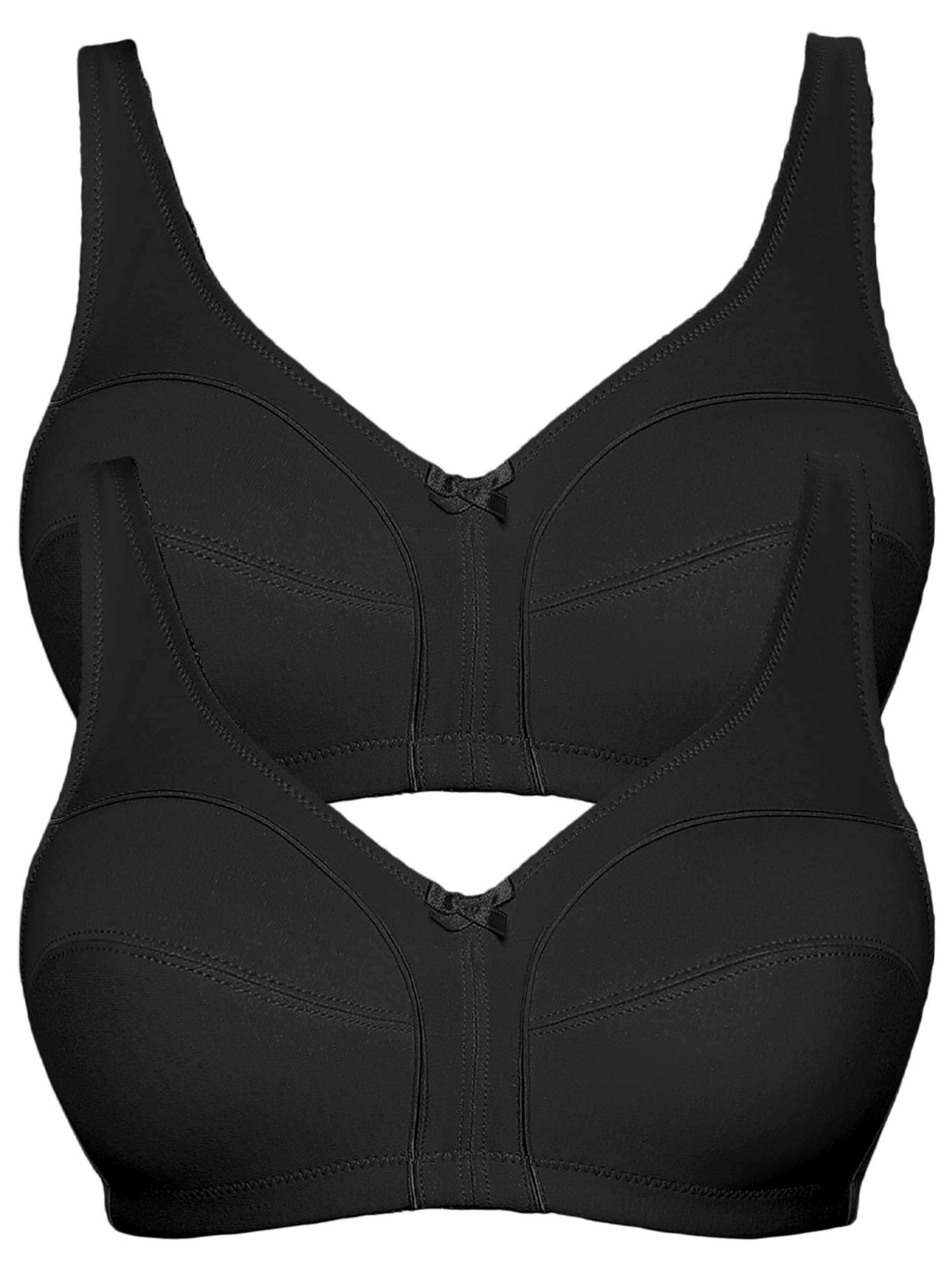 VIANIA Bra 'Basic' in Black: front