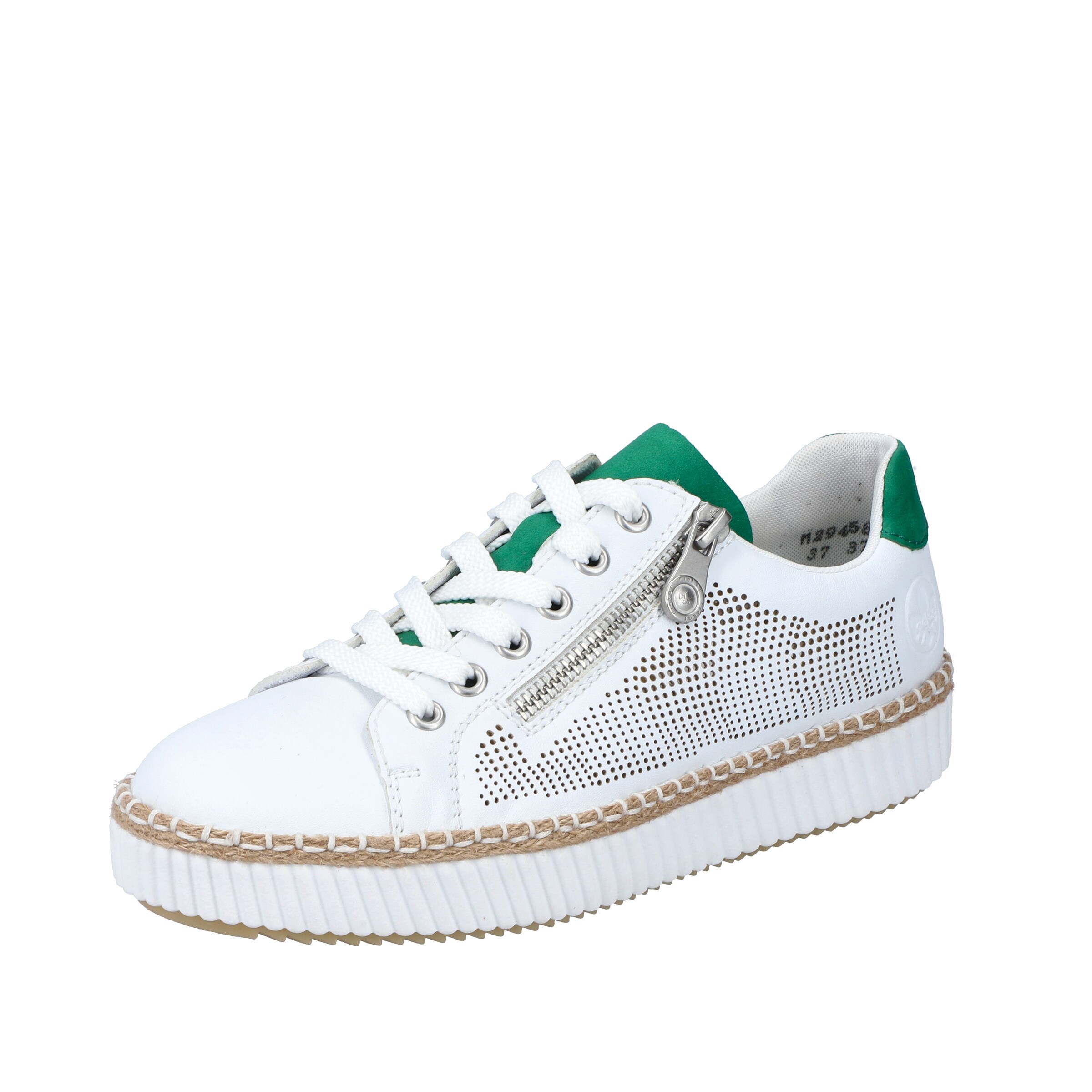 Baskets basses ' M2945 ' Rieker en blanc : devant