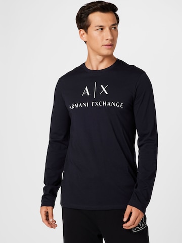 T-Shirt ARMANI EXCHANGE en bleu : devant