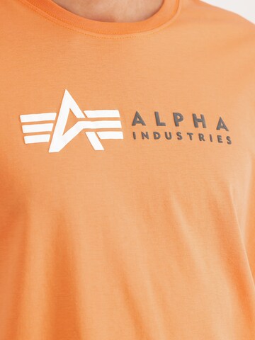 ALPHA INDUSTRIES Shirt 'Alpha Label PP' in Orange