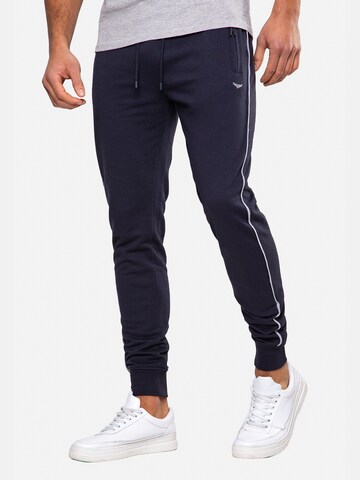 Threadbare Tapered Broek 'Morris' in Blauw: voorkant