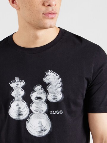 HUGO - Camisa 'Dischach' em preto