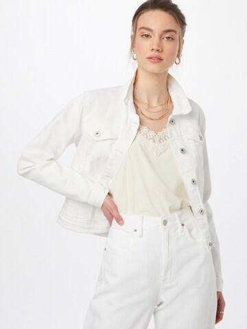 ICHI Between-Season Jacket 'Cas' in White: front