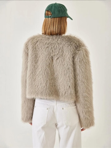 Veste mi-saison 'Kunstpelzmäntel' Bianco Lucci en gris : devant
