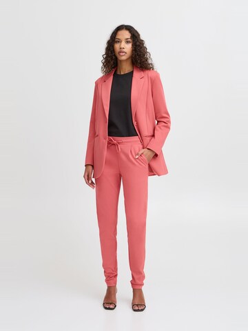 Effilé Pantalon à pince 'Kate' ICHI en rose
