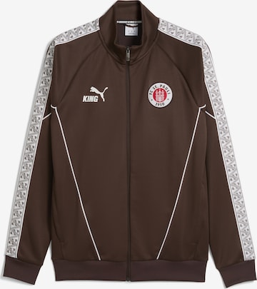 Giacca sportiva 'FC St. Pauli King Anthem' di PUMA in marrone: frontale
