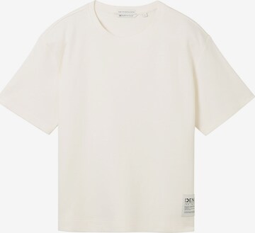 T-shirt TOM TAILOR DENIM en blanc : devant