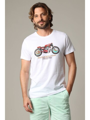 T-Shirt 'Gasoline' Deeluxe en blanc : devant