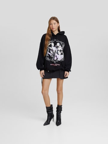 Sweat-shirt Bershka en noir