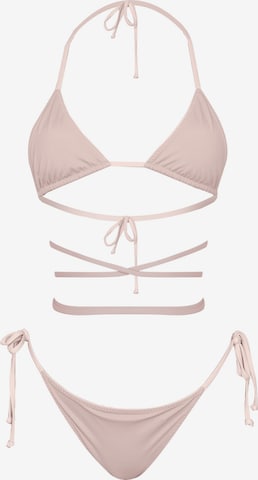Triangle Bikini 'ECONYL® Tuscan Bloom Set 2-tlg.' Kadoo en beige : devant